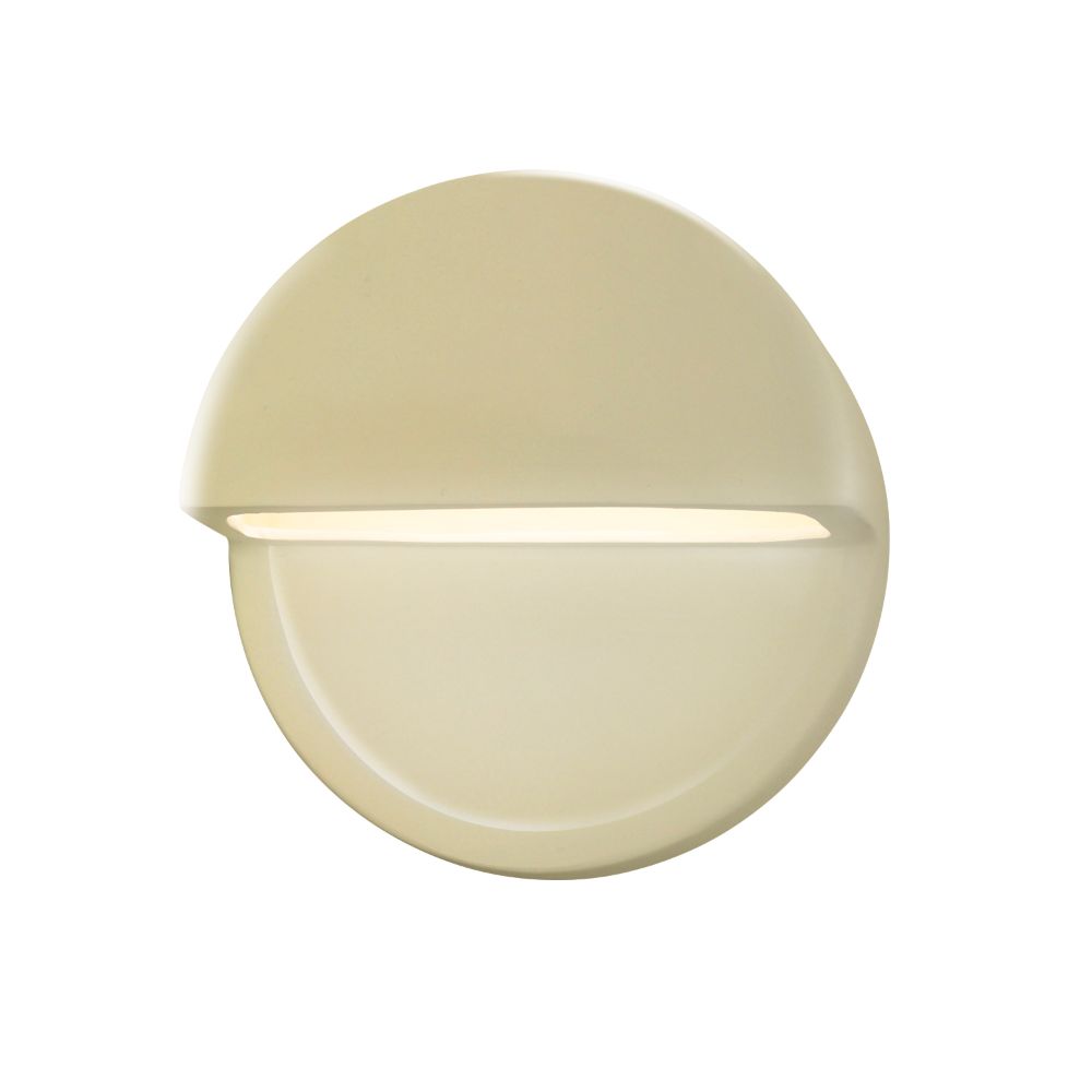 Justice Design Group CER-5610W-VAN ADA Dome Outdoor LED Wall Sconce (Closed Top) in Vanilla (Gloss)
