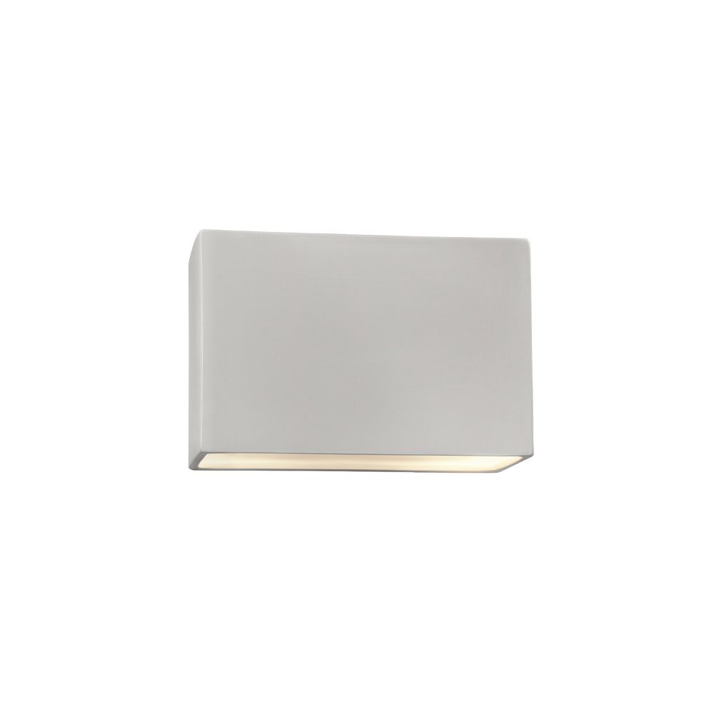 Justice Design Group CER-5640W-BIS Small ADA Rectangle (Outdoor) Wall Sconce - Closed Top in Bisque