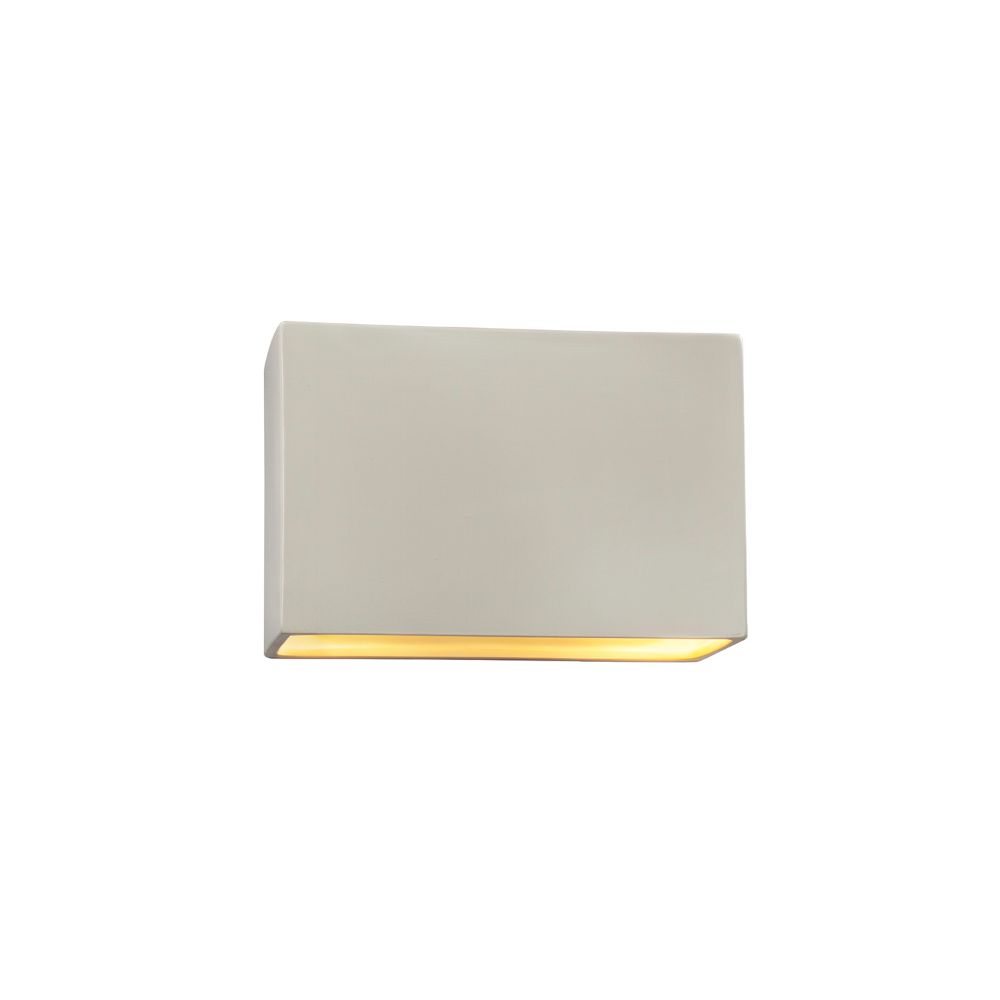 Justice Design Group CER-5640W-ANTG-LED1-1000 Small ADA Rectangle (Outdoor) LED Wall Sconce - Closed Top in Antique Gold