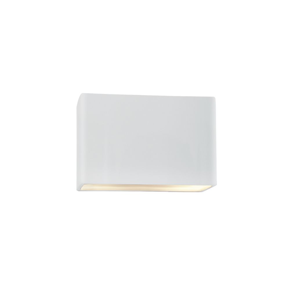 Justice Design Group CER-5645W-STOC Small ADA Outdoor LED Wide Rectangle - Open Top & Bottom in Carrara Marble