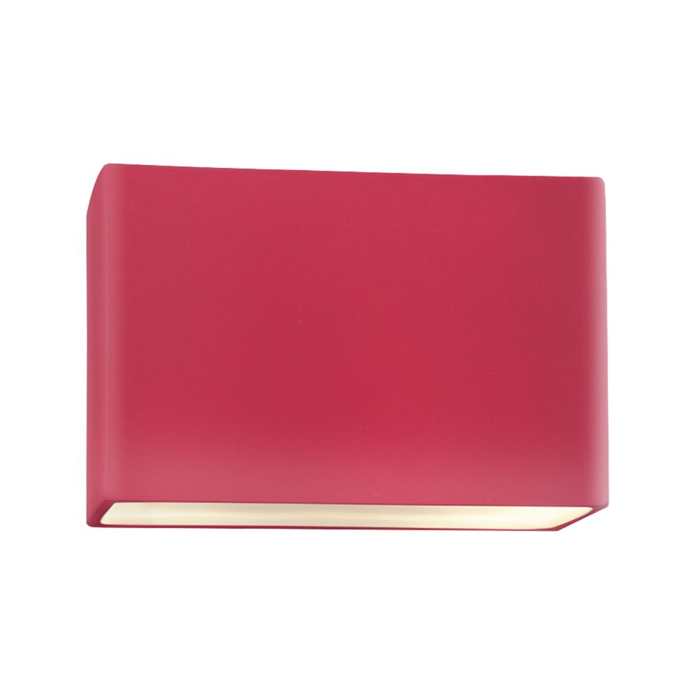 Justice Design Group CER-5659-CRSE-LED2-2000 Really Big ADA Wide Rectangle LED Wall Sconce - Open Top & Bottom in Cerise