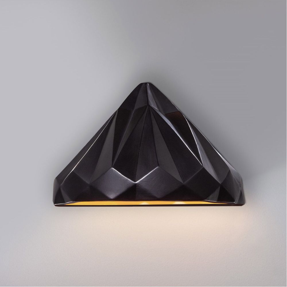 Justice Design Group CER-5660W-VAN Ambiance Geometric Outdoor Wall Sconce in Gloss Vanilla