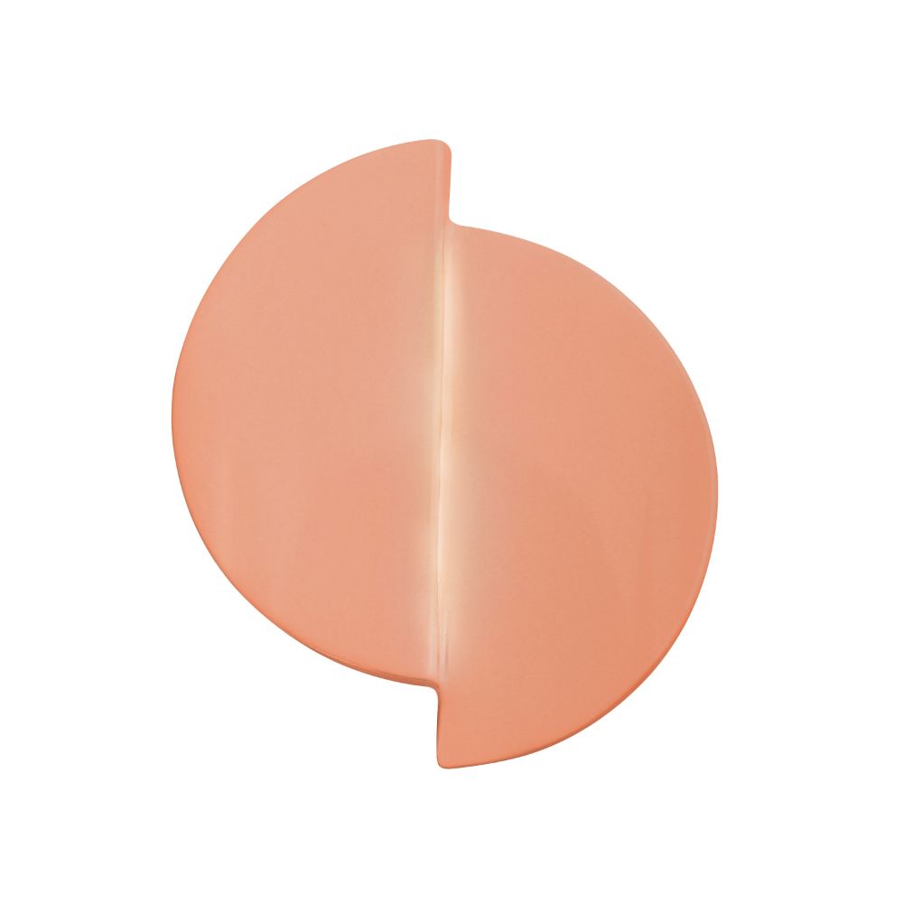 Justice Design Group CER-5675-BSH ADA Offset Circle LED Wall Sconce in Gloss Blush