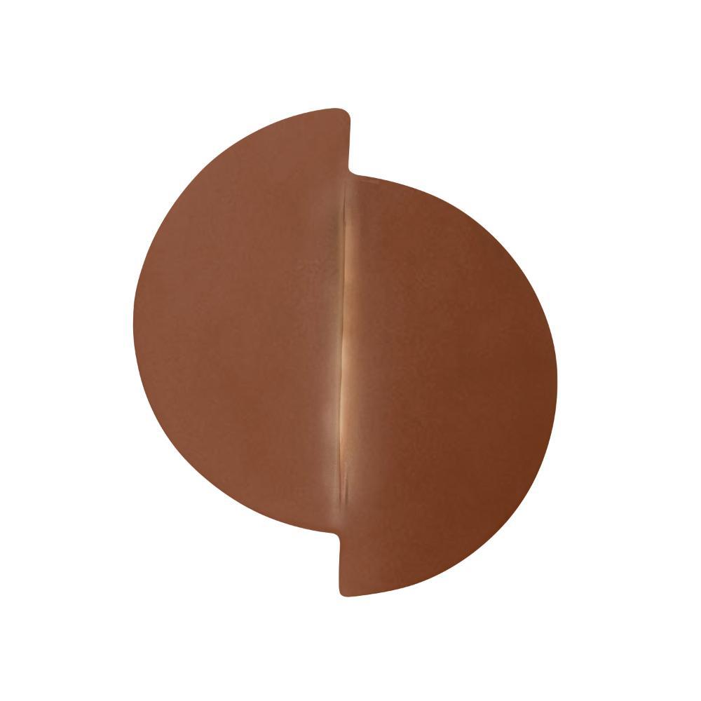 Justice Design Group CER-5675-CLAY ADA Offset Circle LED Wall Sconce in Canyon Clay