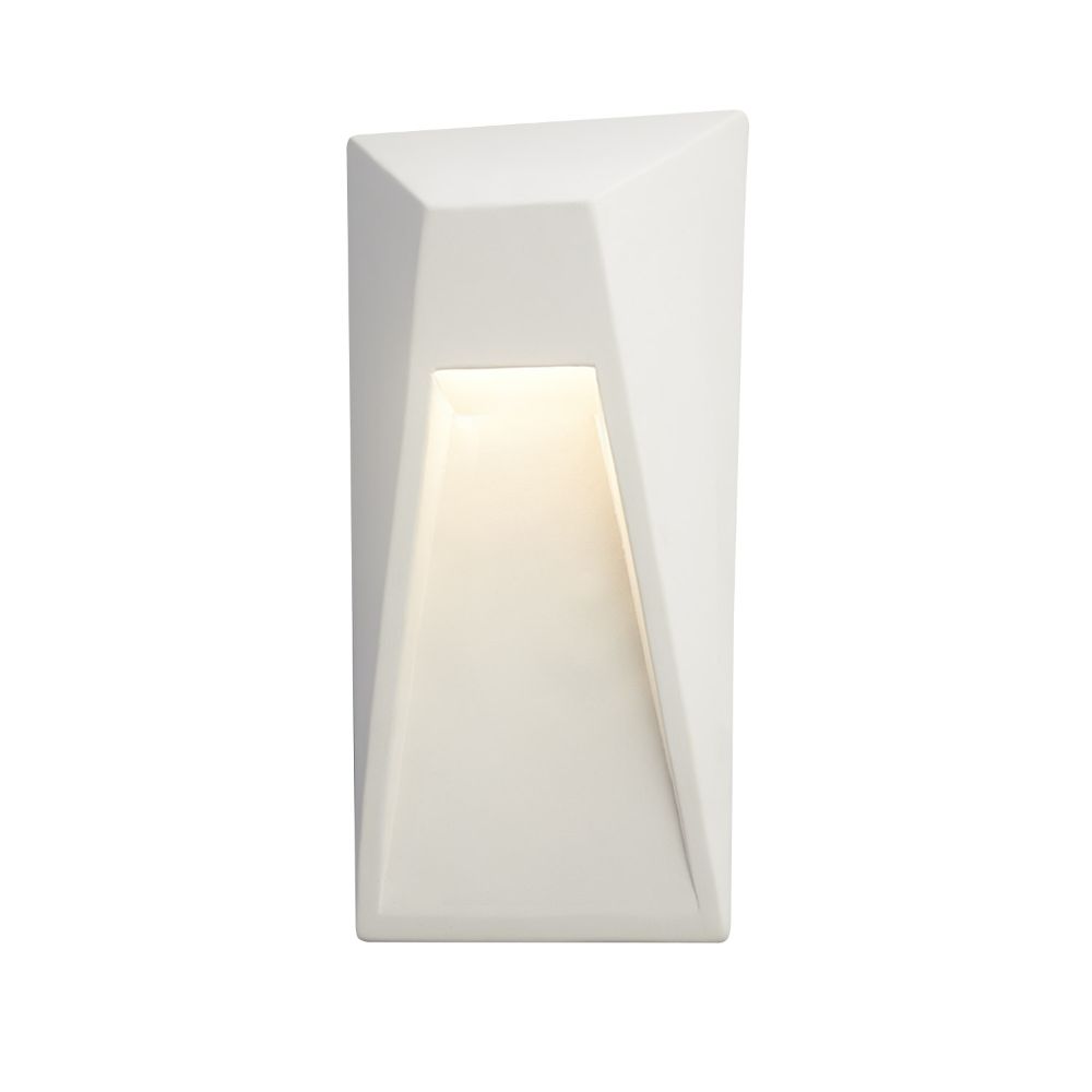Justice Design Group CER-5680W-BIS ADA Vertice LED Outdoor Wall Sconce in Bisque