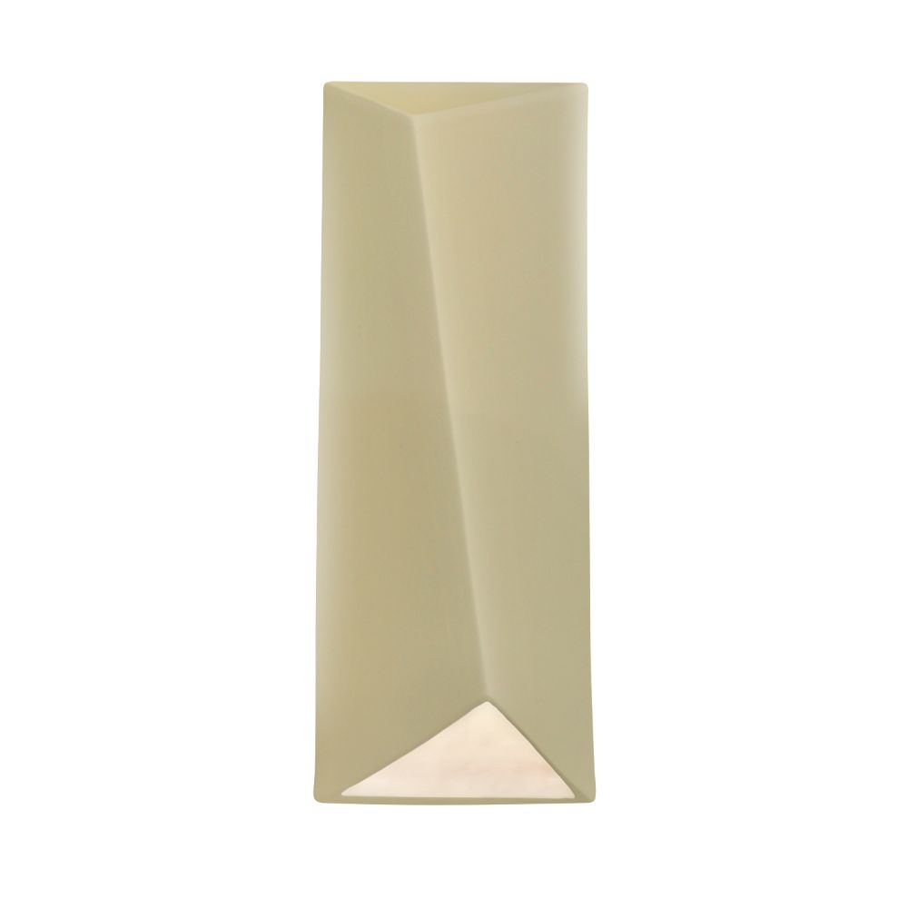 Justice Design Group CER-5890-SLHY ADA Diagonal Rectangle LED Wall Sconce (Closed Top) in Harvest Yellow Slate
