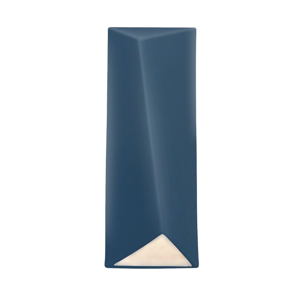 Justice Design Group CER-5890W-CONC ADA Diagonal Rectangle Outdoor LED Wall Sconce (Closed Top) in Concrete