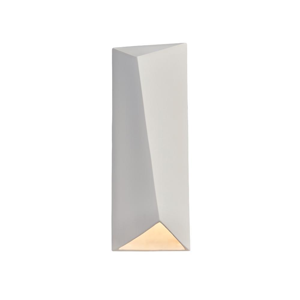 Justice Design Group CER-5897-BIS Large Diagonal Rectangle LED Wall Sconce (Closed Top) in Bisque