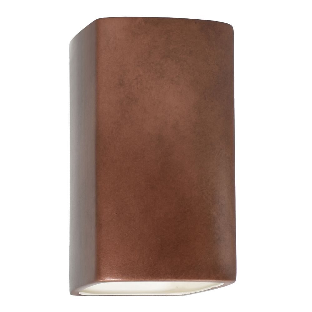 Justice Design Group CER-5955-ANTC Large ADA Rectangle - Open Top & Bottom in Antique Copper