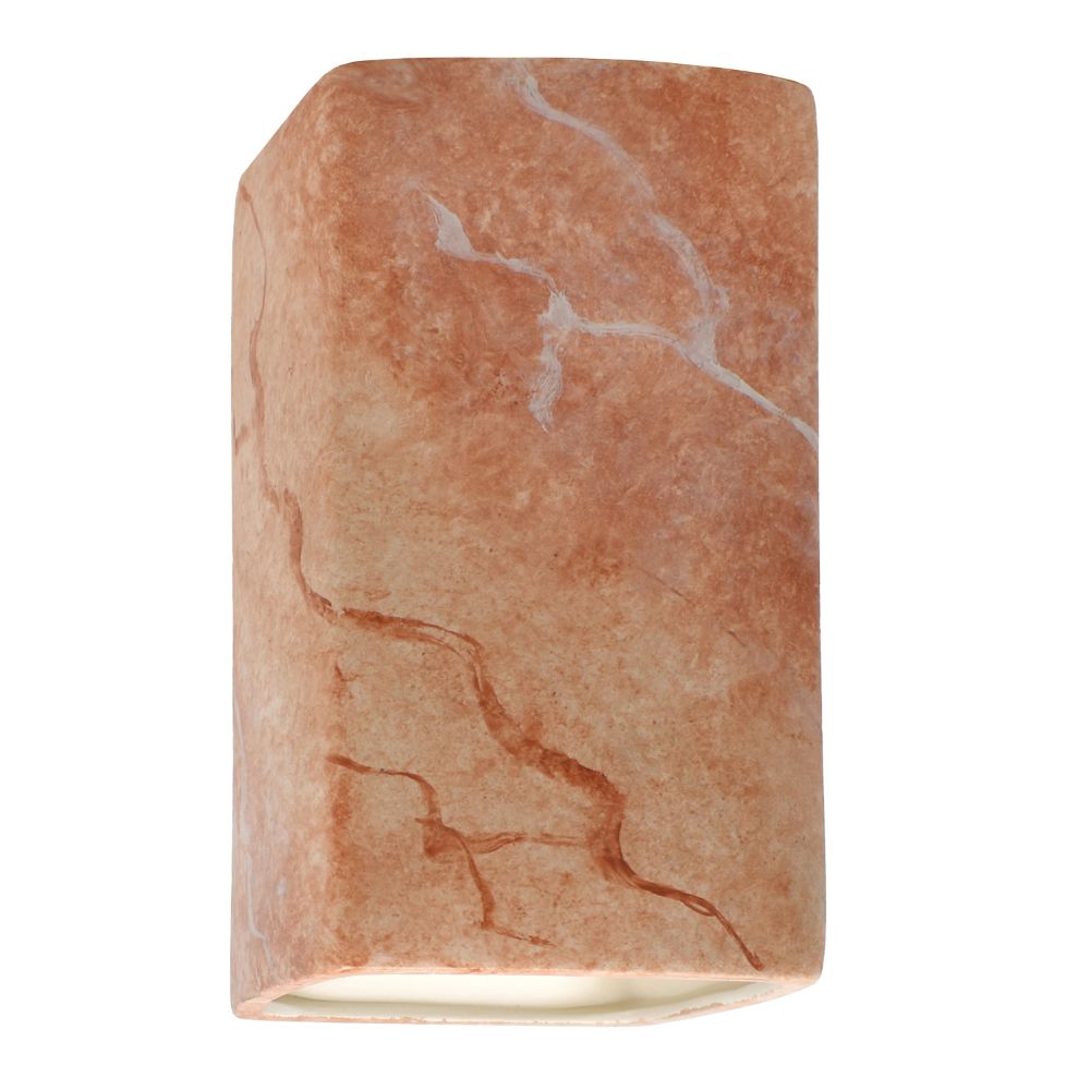 Justice Design Group CER-5955W-STOA Large ADA Rectangle - Open Top & Bottom in Agate Marble