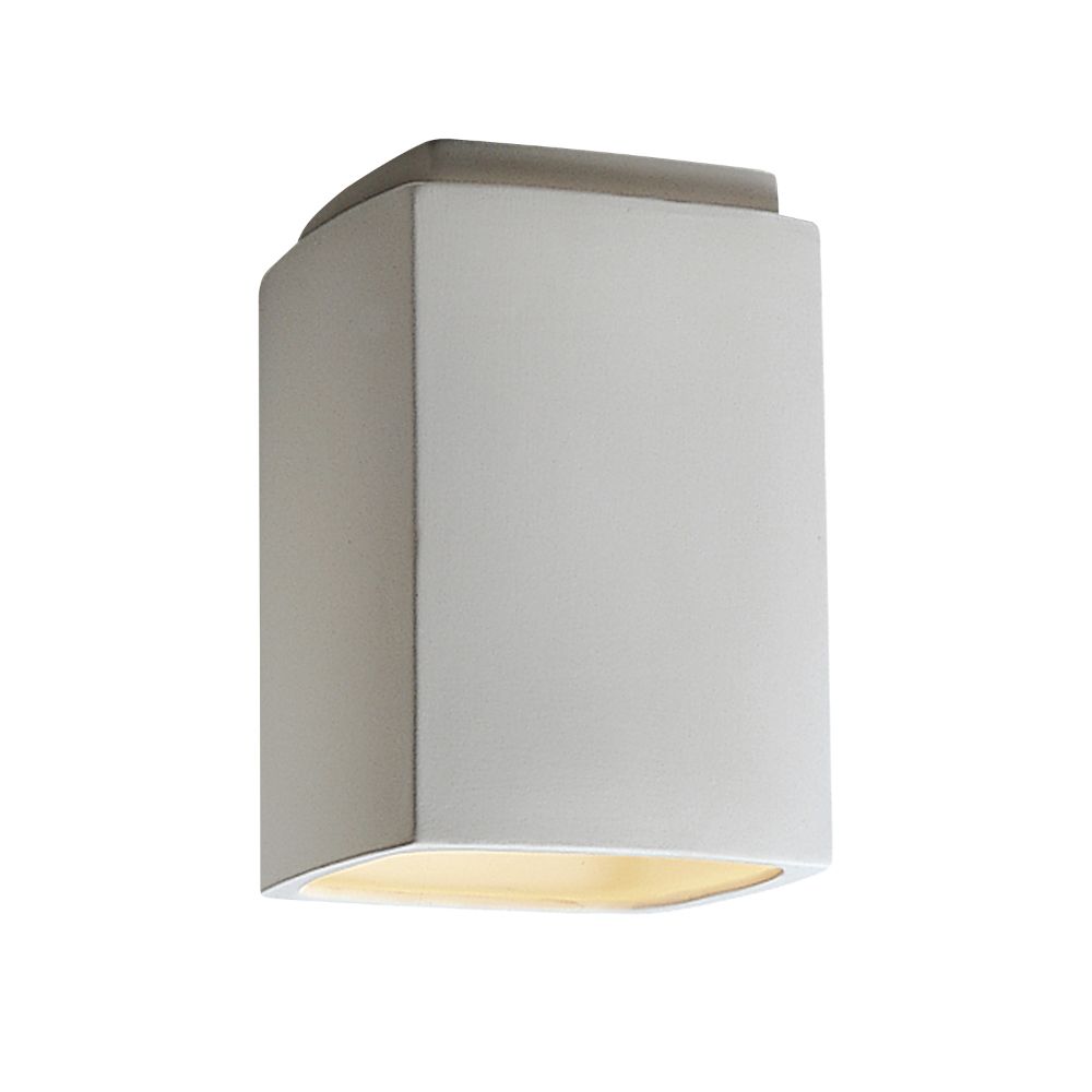 Justice Design Group CER-6110W-BIS Rectangle Flush-Mount (Outdoor) in Bisque