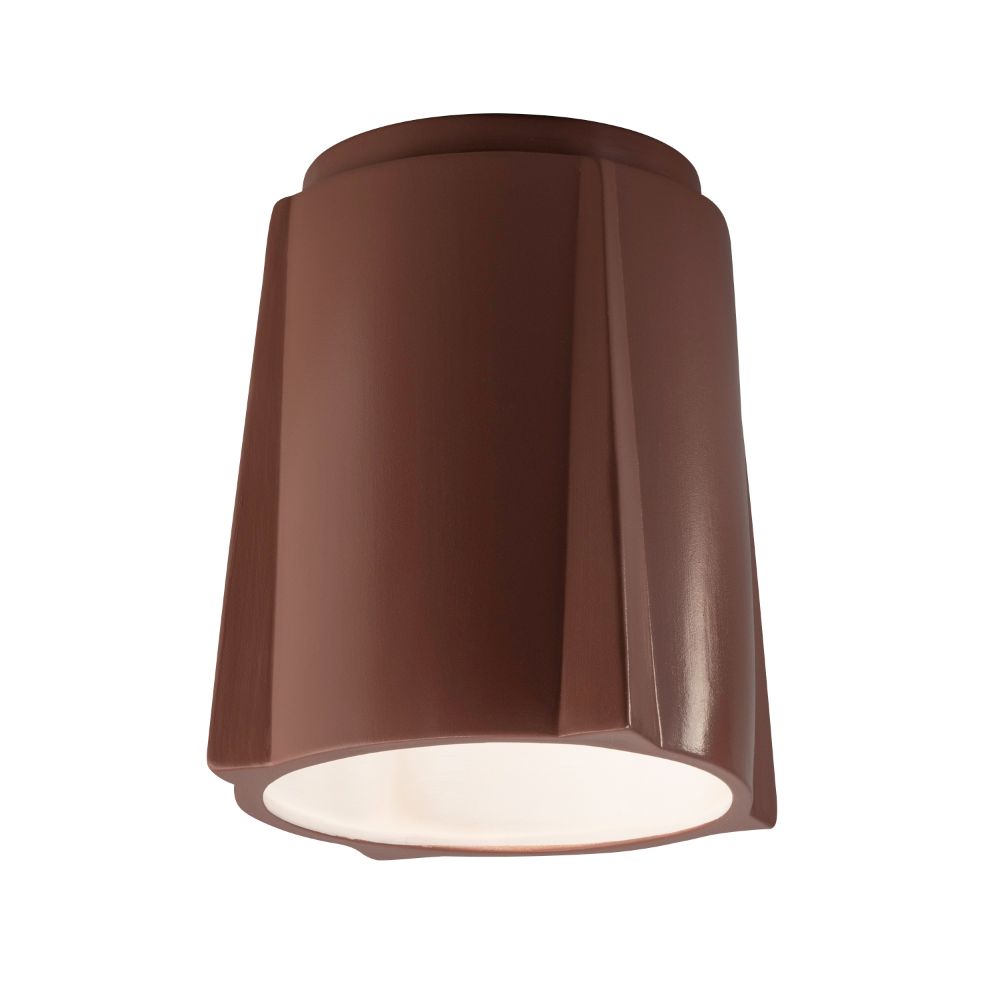 Justice Design Group CER-6140W-PATR Compass Outdoor Flush-Mount in Rust Patina