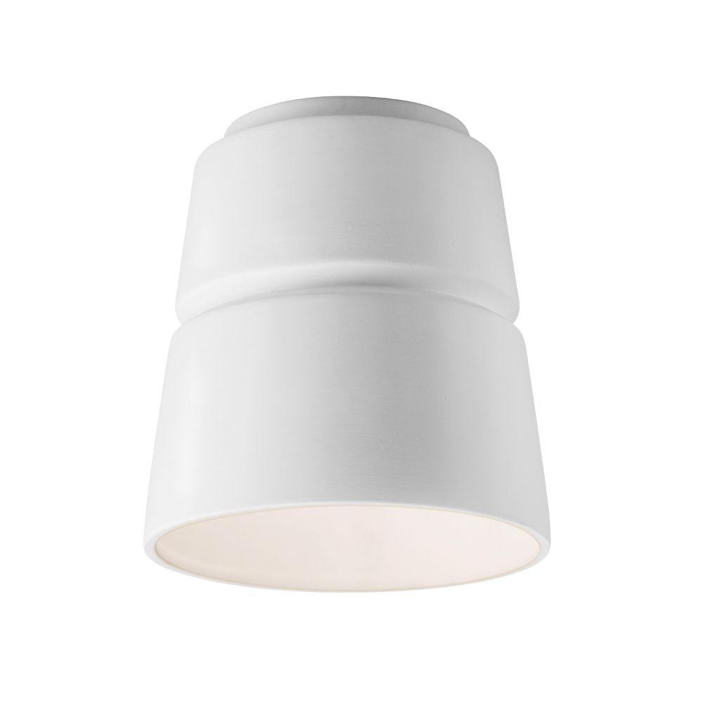 Justice Design Group CER-6150W-HMPW Cone Outdoor Flush-Mount in Hammered Pewter