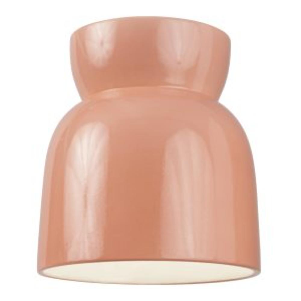Justice Design CER-6190-BSH Hourglass Flush-Mount in Gloss Blush