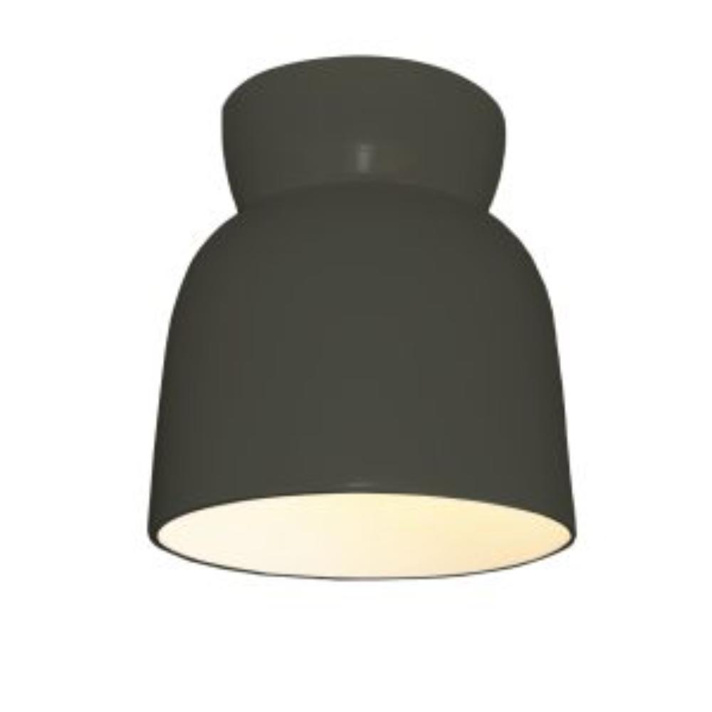 Justice Design CER-6190-PWGN Hourglass Flush-Mount in Pewter Green