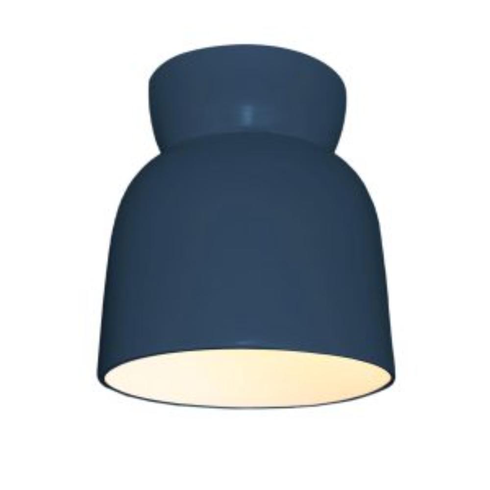 Justice Design CER-6190W-MID Hourglass Flush-Mount (Outdoor) in Midnight Sky