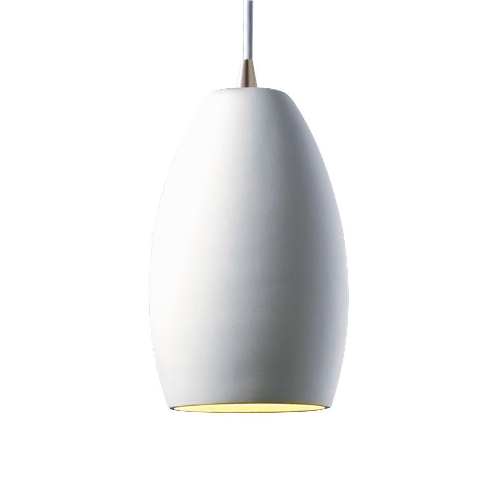 Justice Design CER-6230-GRY-ABRS-LED1-700-RIGID Curve LED Pendant  in Gloss Grey