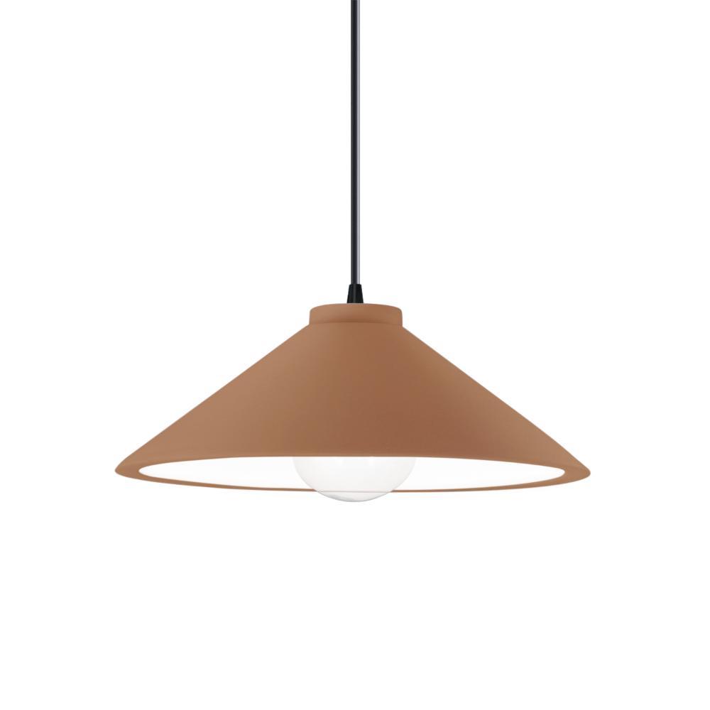 Justice Design CER-6240-MYLW-ABRS-BEIG-TWST Flare 1-Light Pendant - Muted Yellow