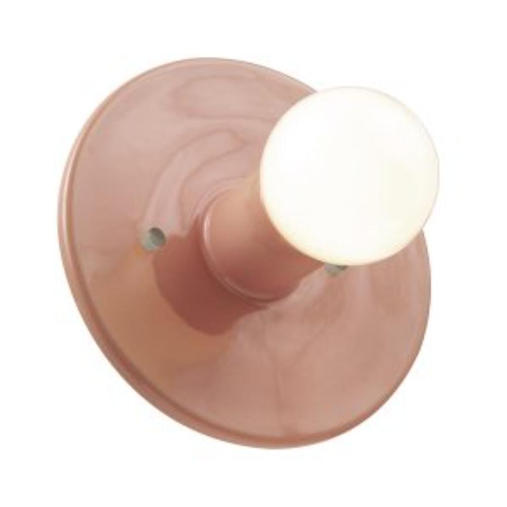 Justice Design CER-6270-BSH Discus Wall Sconce in Gloss Blush