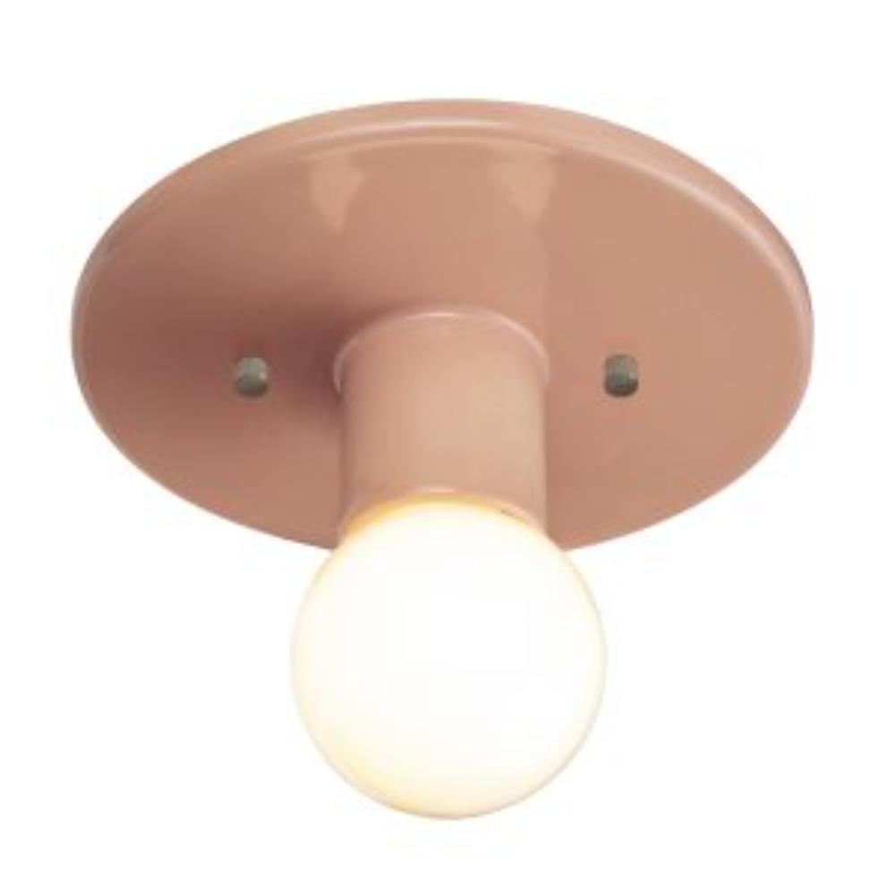 Justice Design CER-6275-BSH Discus Flush-Mount in Gloss Blush