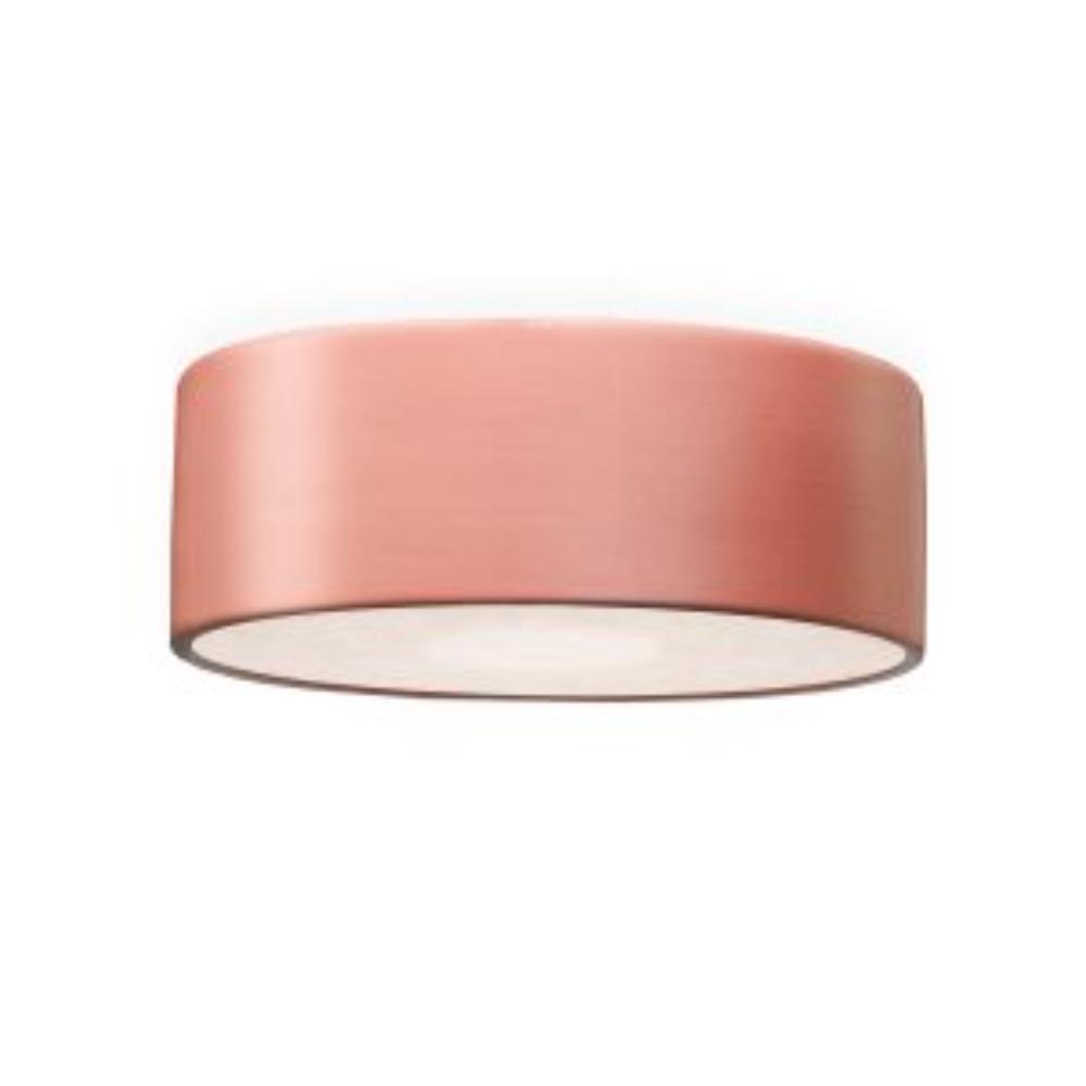 Justice Design CER-6290W-BSH Short Round LED Flush-Mount (Outdoor) in Gloss Blush