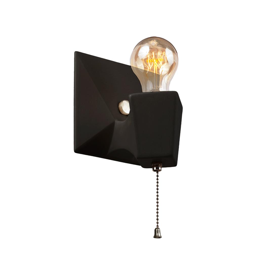 Justice Design CER-7011-GRY-NCKL Geo w/ No Shade Wall Sconce in Gloss Grey
