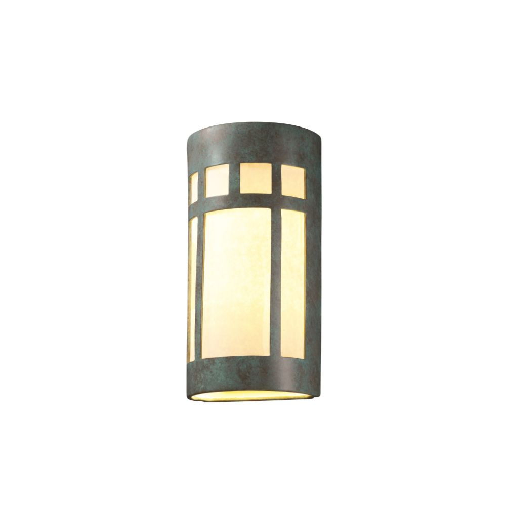 Justice Design Group CER-7357W-ANTG Really Big Prairie Window - Open Top & Bottom (Outdoor) in Antique Gold