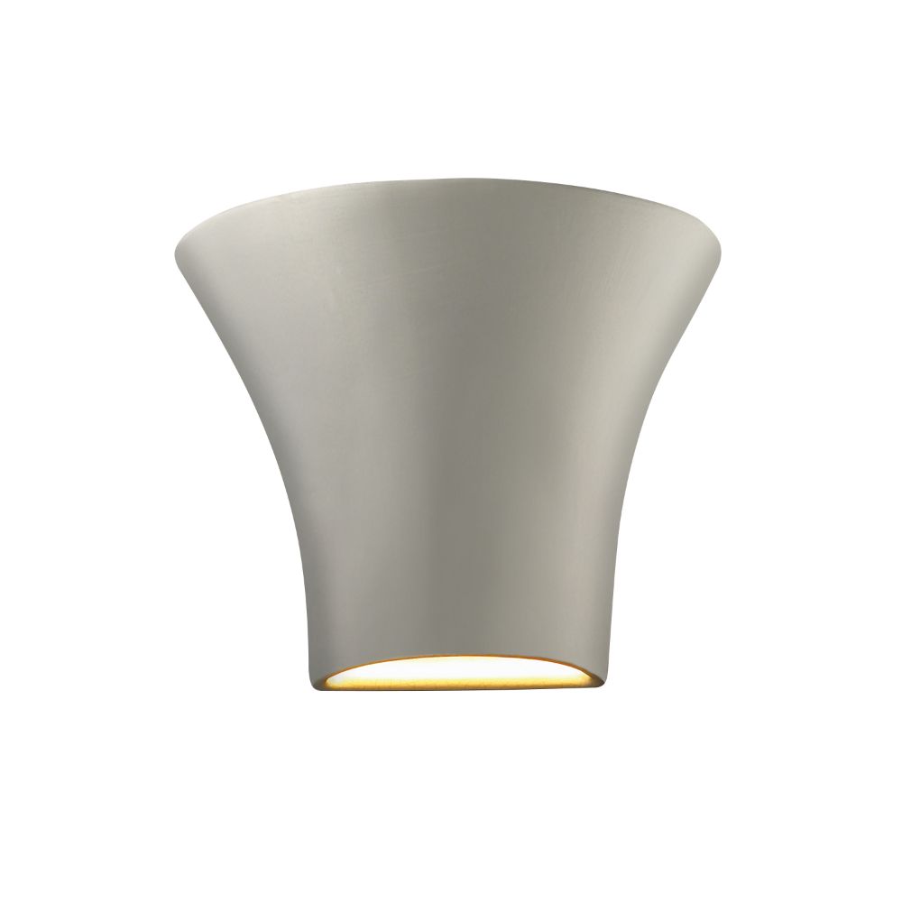 Justice Design Group CER-8810-BIS-LED1-1000 Small LED Round Flared - Open Top & Bottom in Bisque