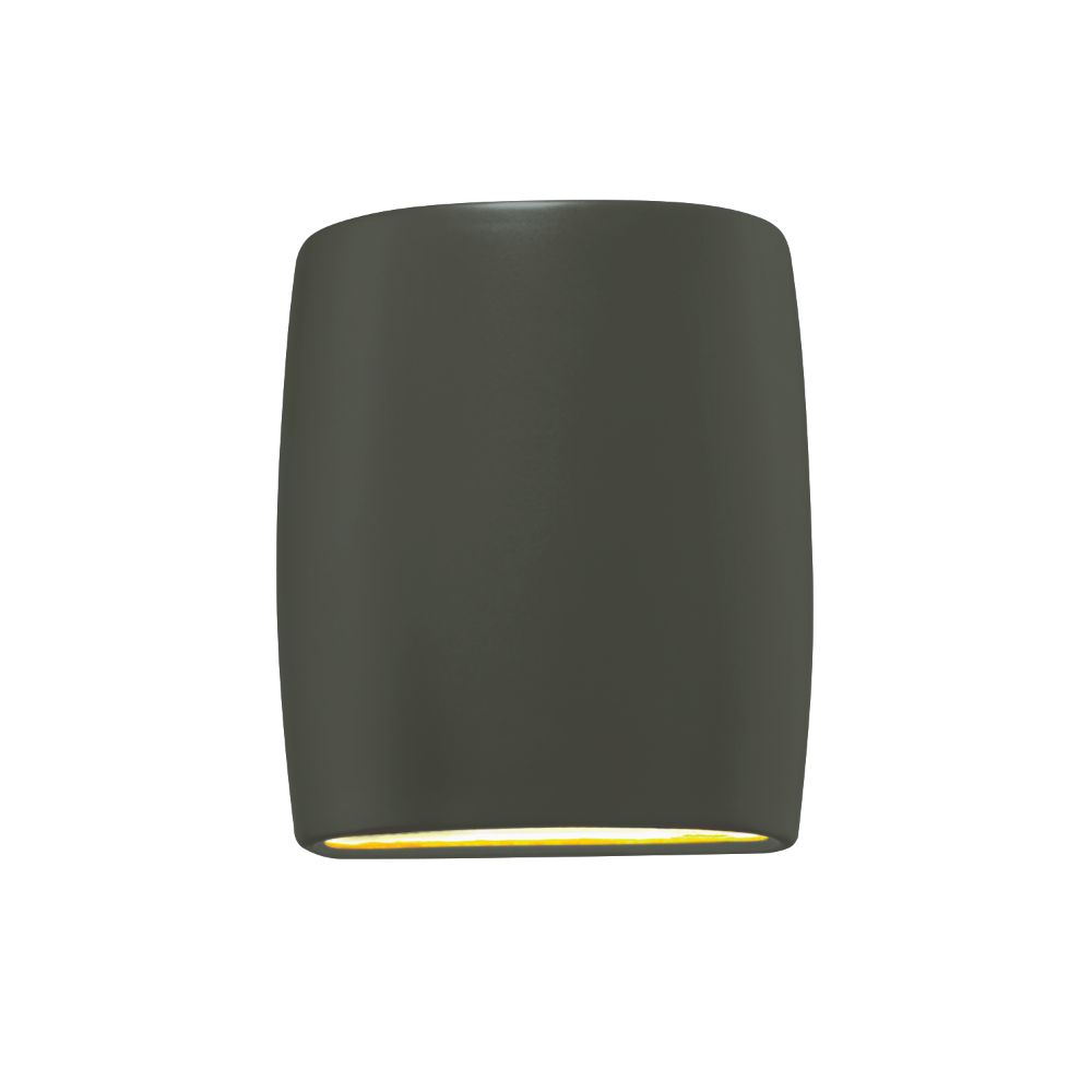 Justice Design Group CER-8857W-ANTC Small Wide ADA Outdoor LED Cylinder - Open Top & Bottom in Antique Copper