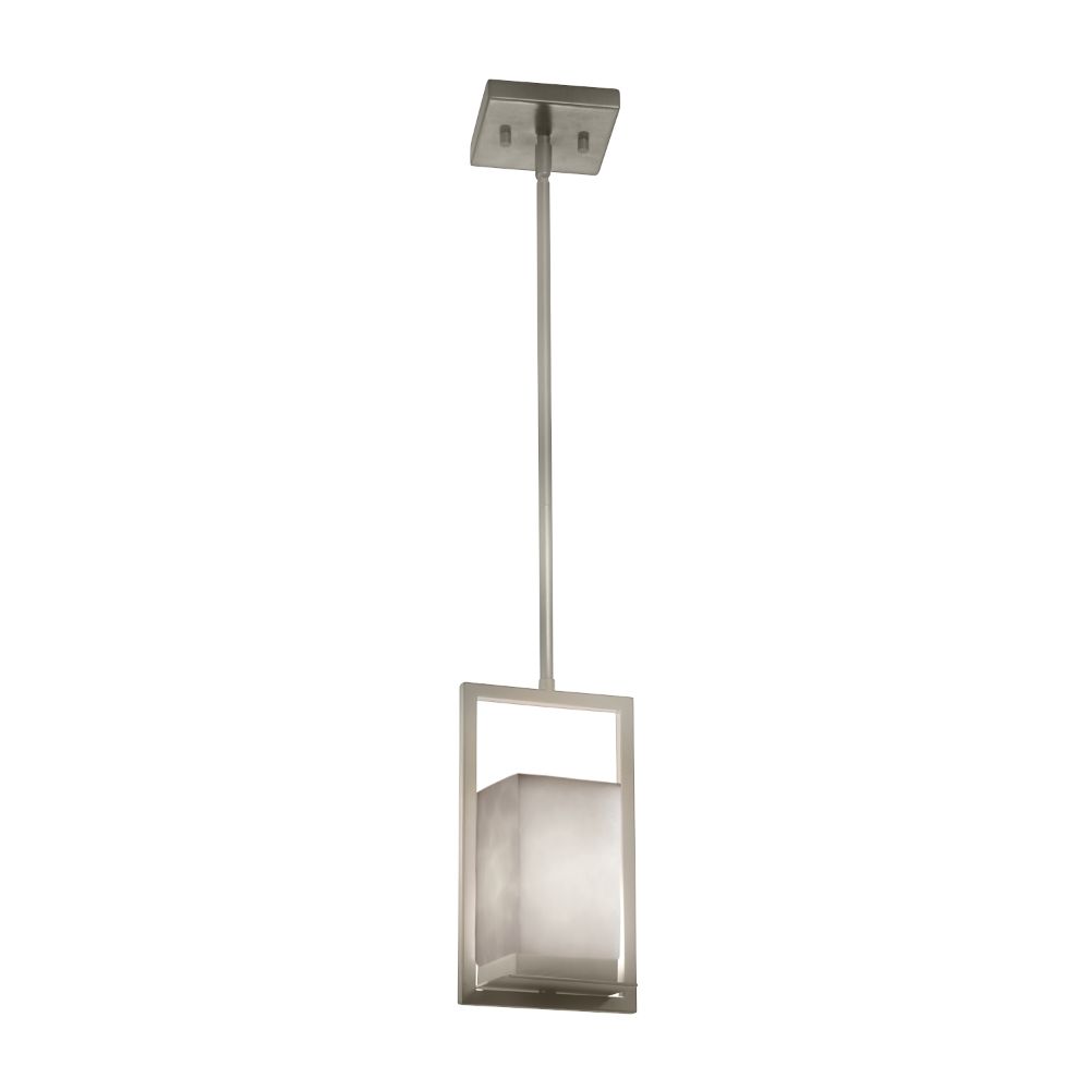 Justice Design Group CLD-7515W-NCKL Clouds Laguna 1 Light LED Outdoor Mini Pendant in Brushed Nickel
