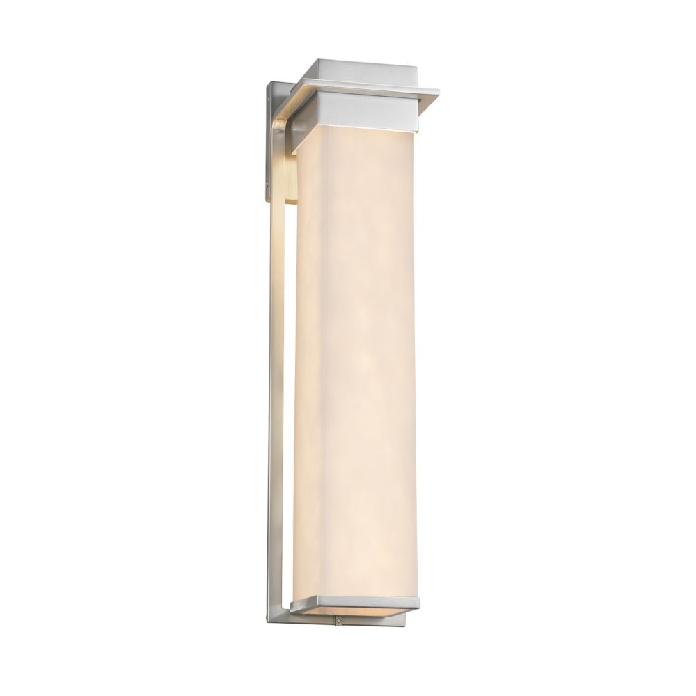 Justice Design Group CLD-7545W-NCKL Clouds Pacific 24" LED Outdoor Wall Sconce in Brushed Nickel