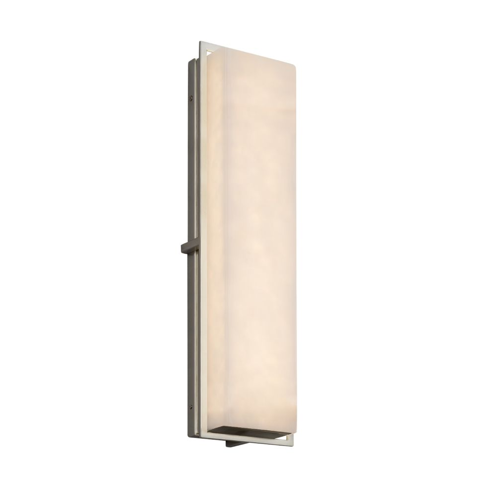 Justice Design Group CLD-7565W-NCKL Clouds Avalon 24" ADA Outdoor / Indoor LED Wall Sconce in Brushed Nickel