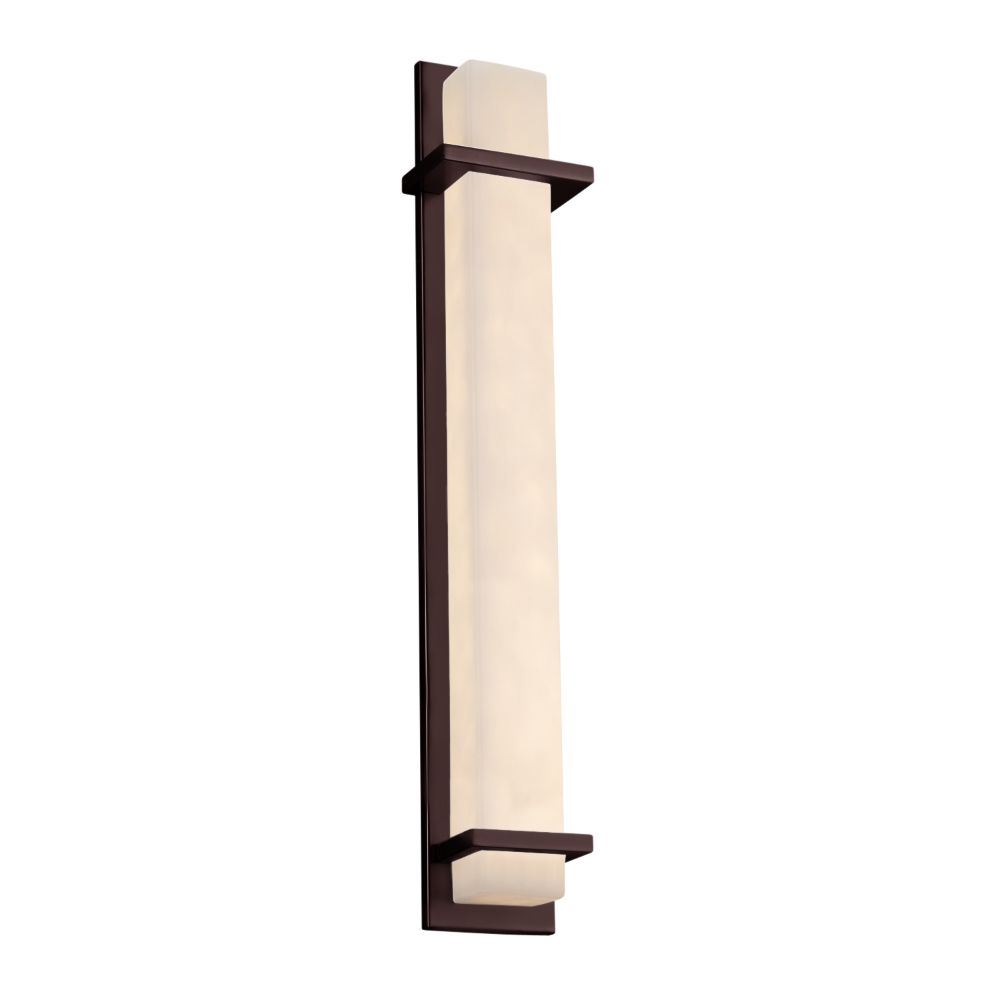 Justice Design Group CLD-7616W-DBRZ Clouds Monolith 36" ADA LED Outdoor / Indoor Wall Sconce in Dark Bronze