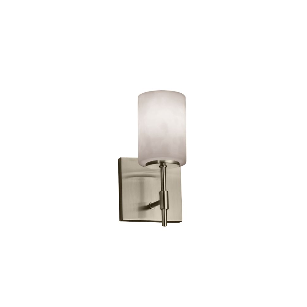 Justice Design Group CLD-8411-30-NCKL Clouds Union 1 Light Short Wall Sconce in Brushed Nickel