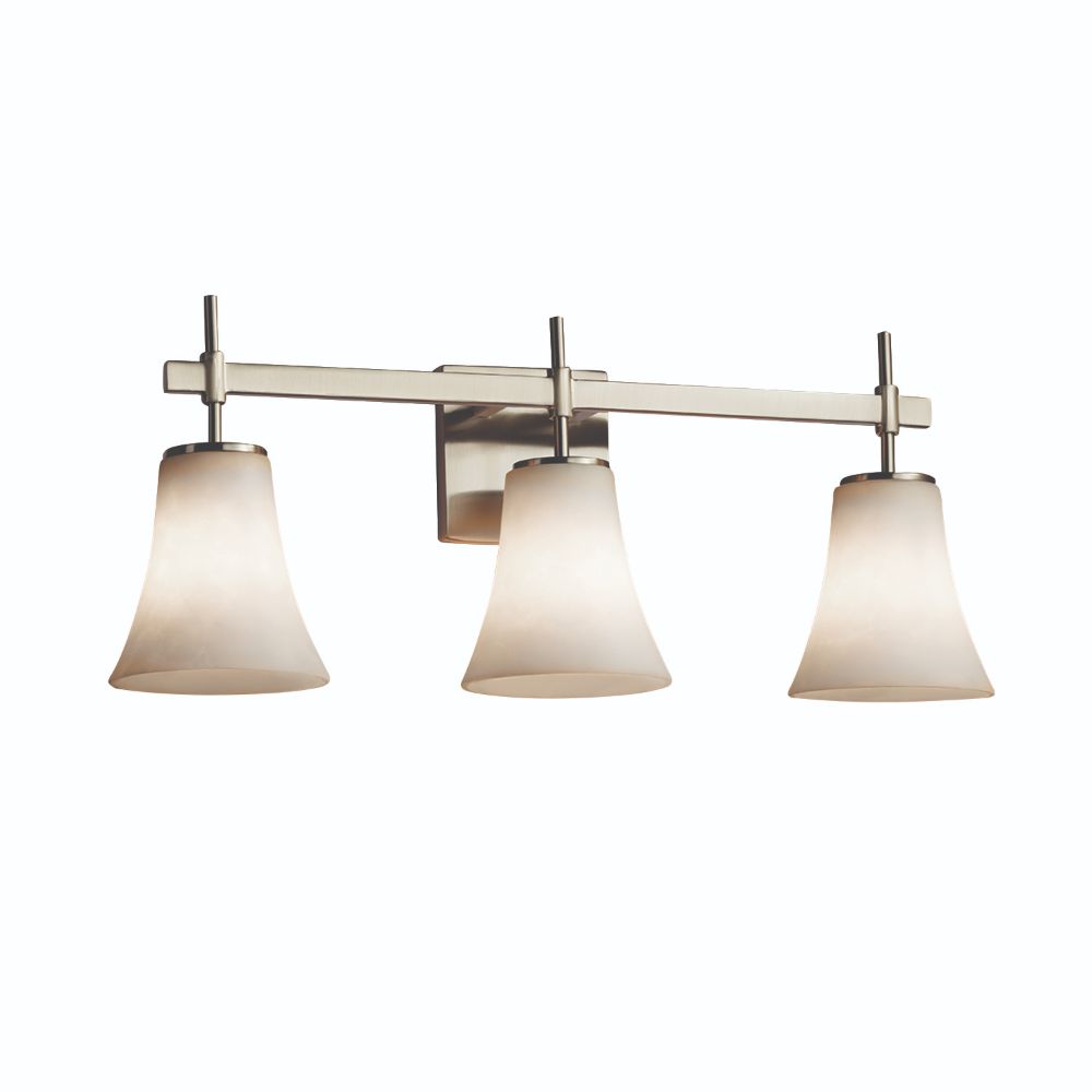 Justice Design Group CLD-8413-15-CROM Clouds Union 3 Light Bathroom Bar in Polished Chrome