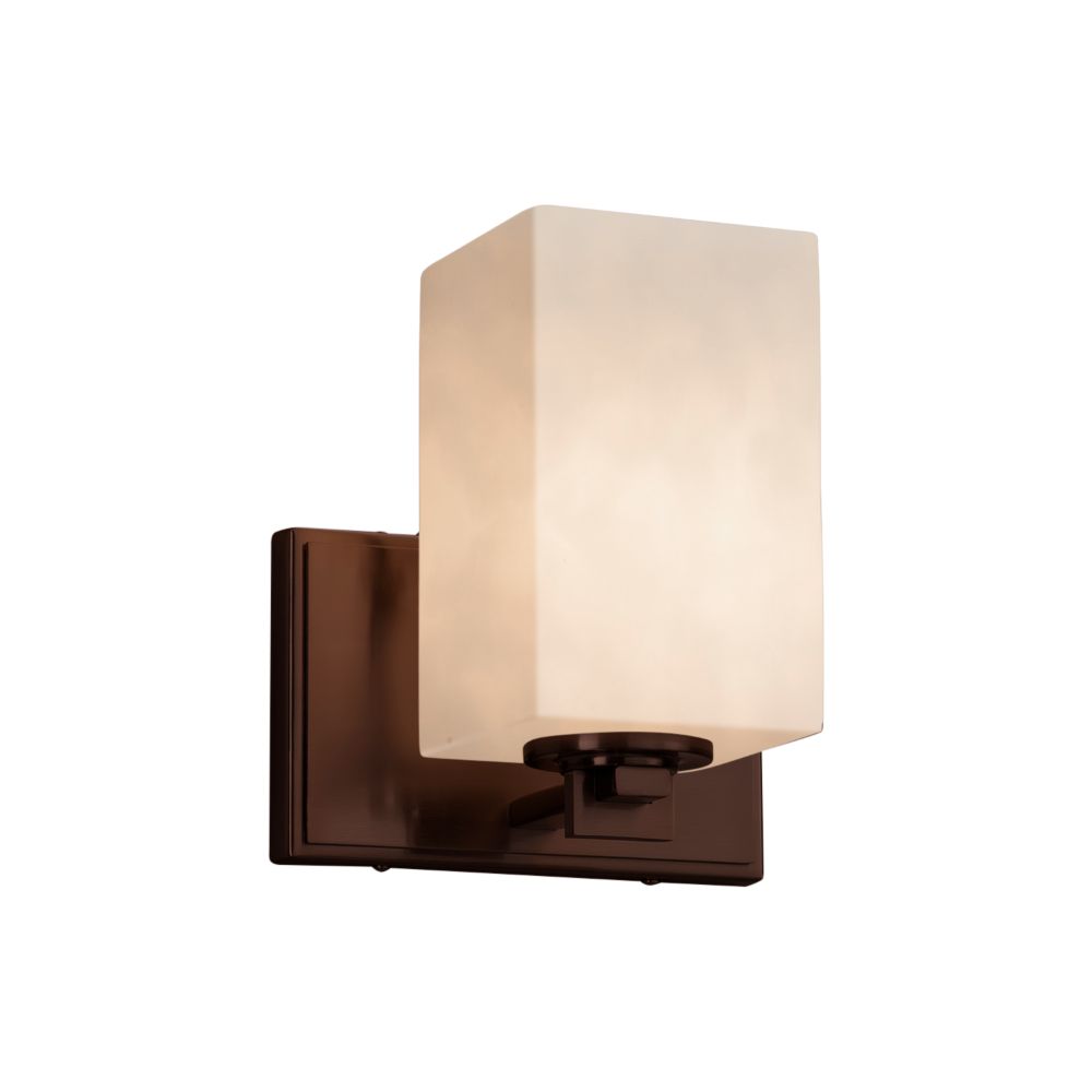 Justice Design Group CLD-8441-10-BRSS Clouds Era 1 Light Wall Sconce in Clouds Resin