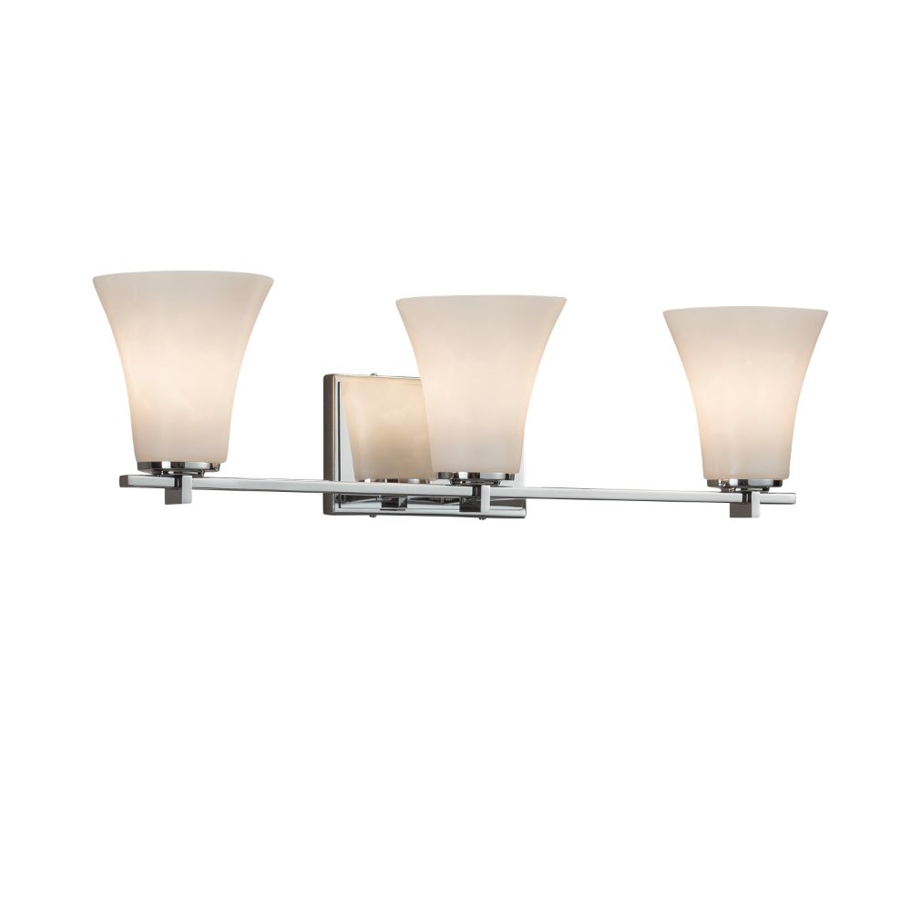 Justice Design Group CLD-8443-10-BRSS Clouds Era 3 Light Bathroom Bar in Clouds Resin