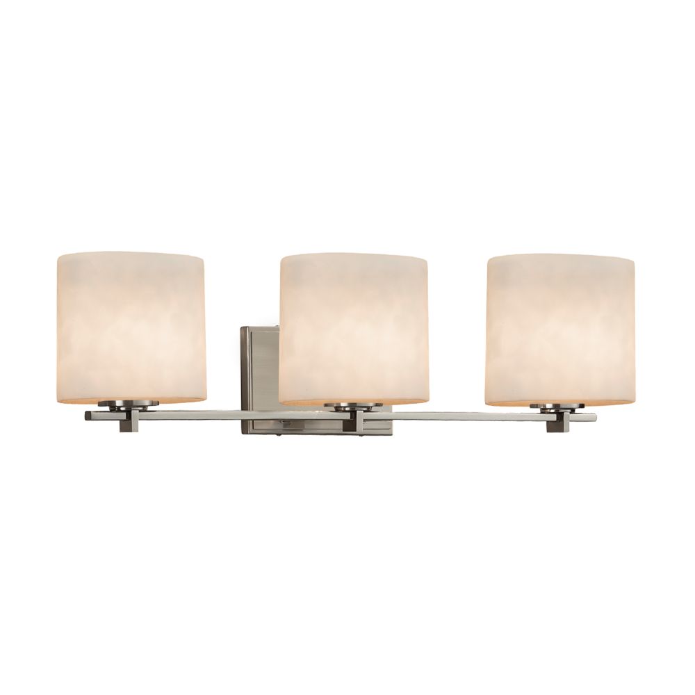 Justice Design Group CLD-8443-15-BRSS Clouds Era 3 Light Bathroom Bar in Clouds Resin