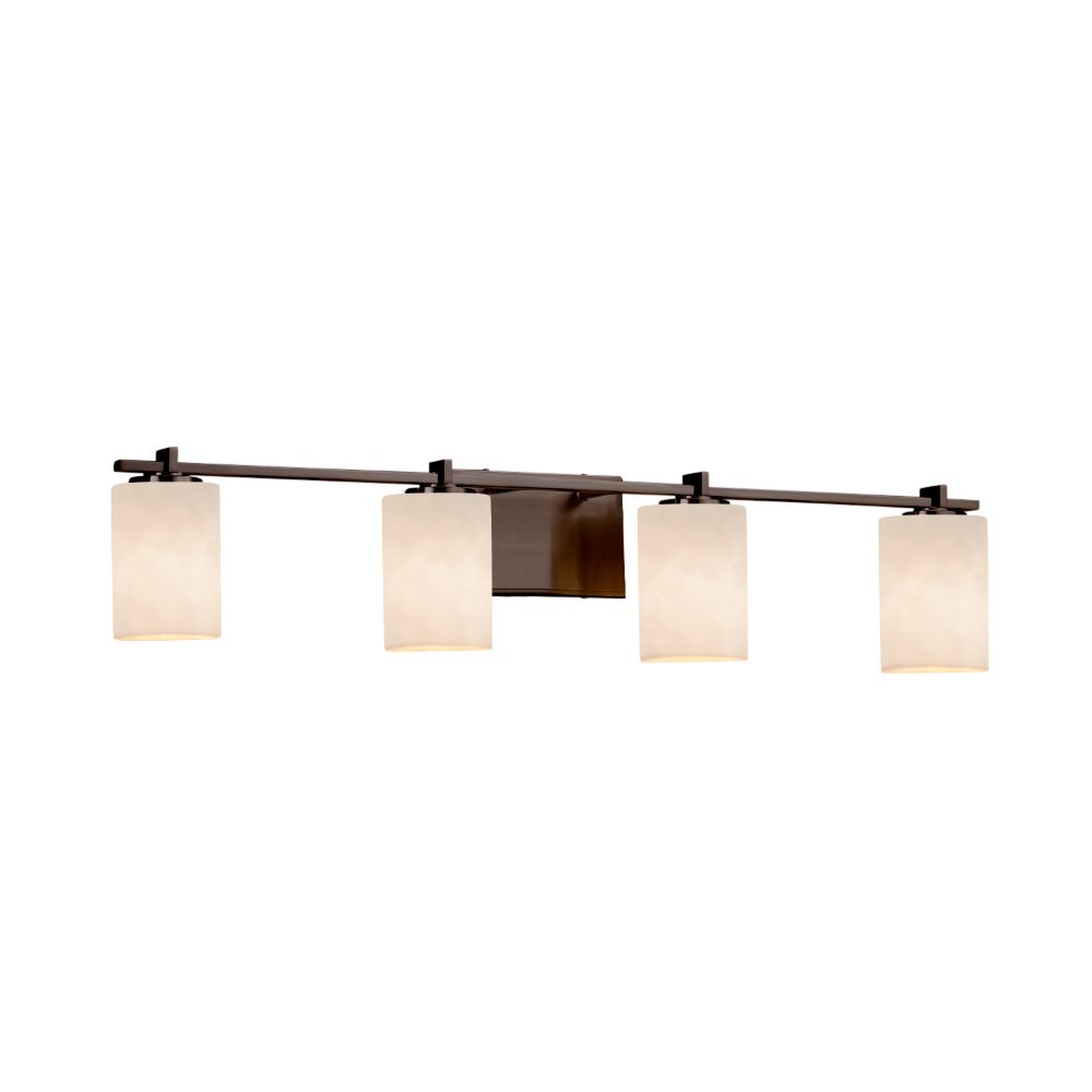Justice Design Group CLD-8444-10-BRSS Clouds Era 4 Light Bathroom Bar in Clouds Resin