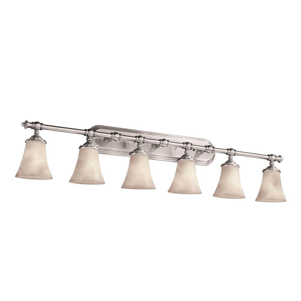 Justice Design Group CLD-8526-20-CROM-LED6-4200 Clouds Tradition 6 Light LED Bathroom Bar in Polished Chrome
