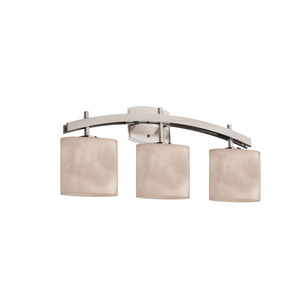 Justice Design Group CLD-8593-15-CROM Clouds Archway 3 Light Bathroom Bar in Polished Chrome