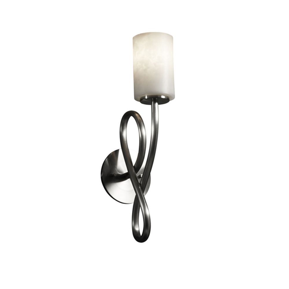 Justice Design Group CLD-8911-15-NCKL Clouds Capellini 1 Light Wall Sconce in Brushed Nickel