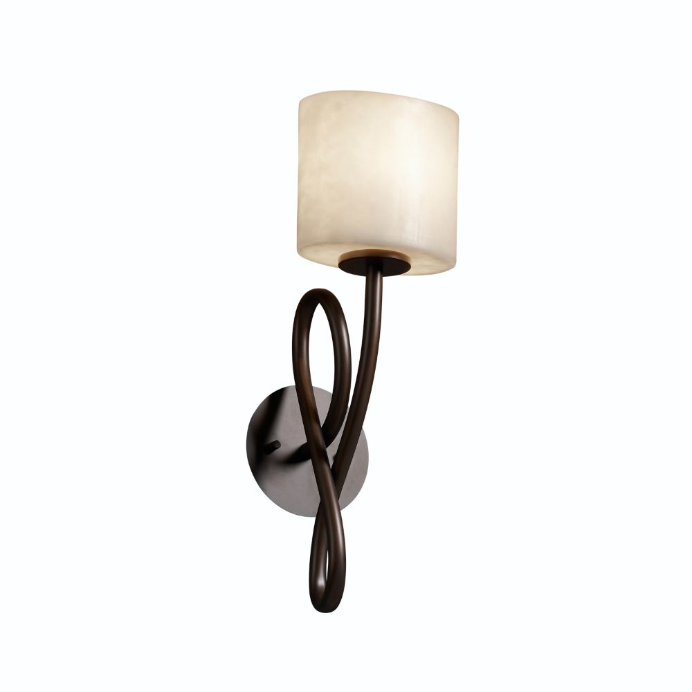 Justice Design Group CLD-8911-15-DBRZ Clouds Capellini 1 Light Wall Sconce in Dark Bronze