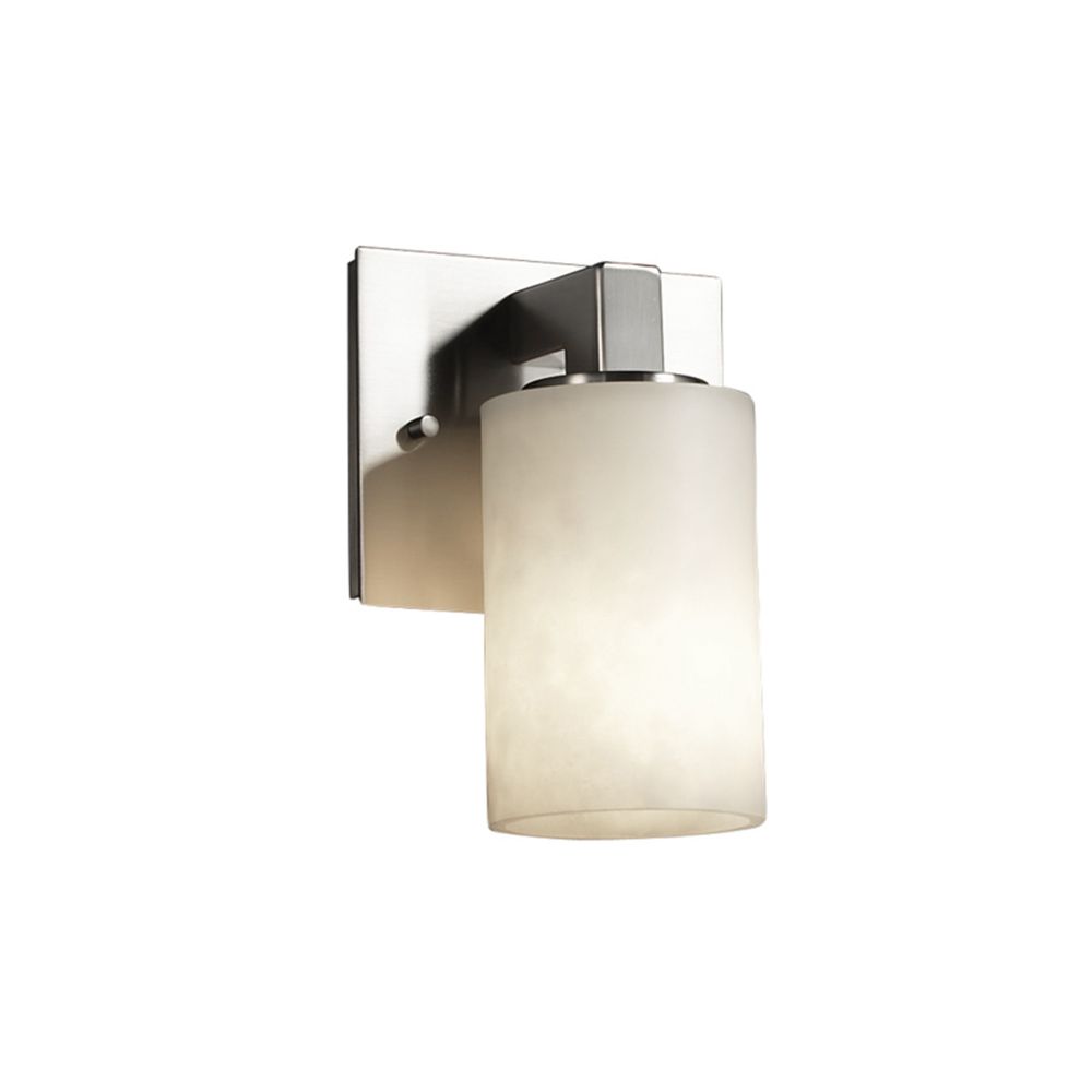 Justice Design Group CLD-8921-15-ABRS Clouds Modular 1 Light Wall Sconce in Alabaster Rocks