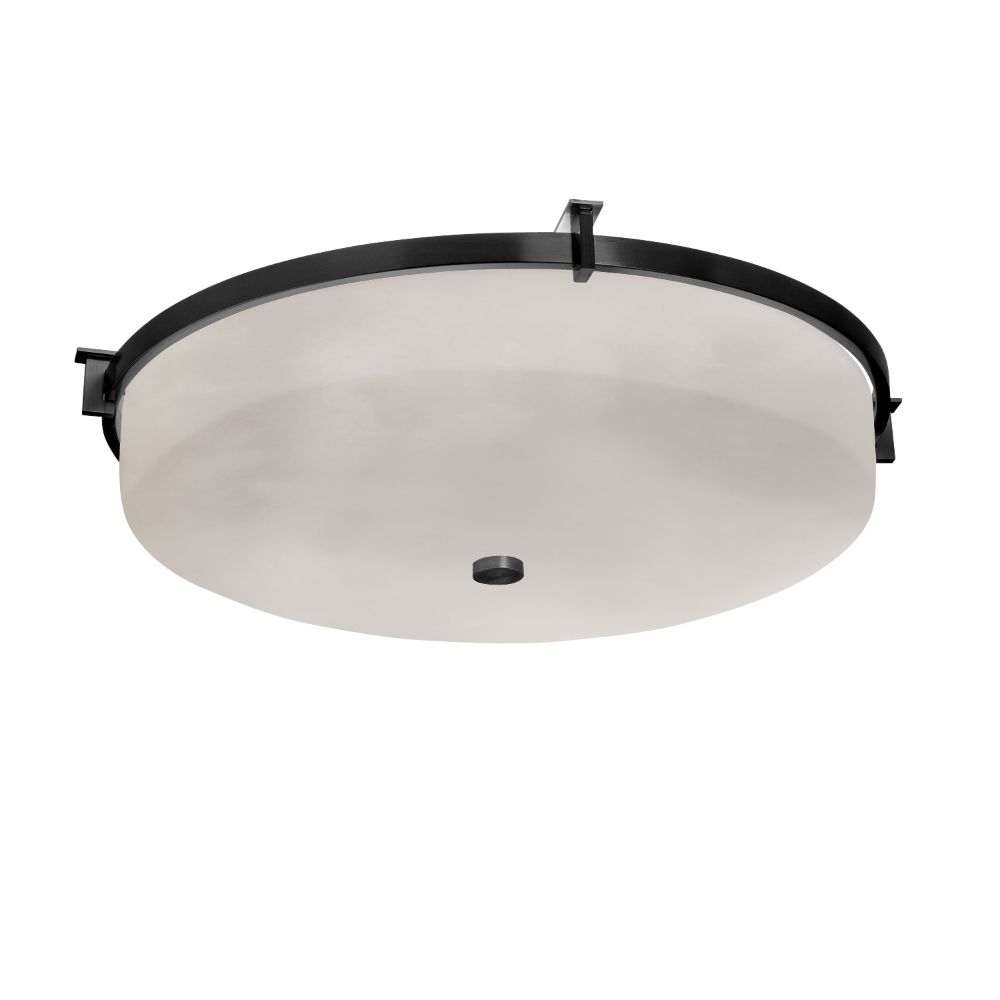 Justice Design Group CLD-8987-NCKL Clouds Era 21" Round Flush Mount in Brushed Nickel