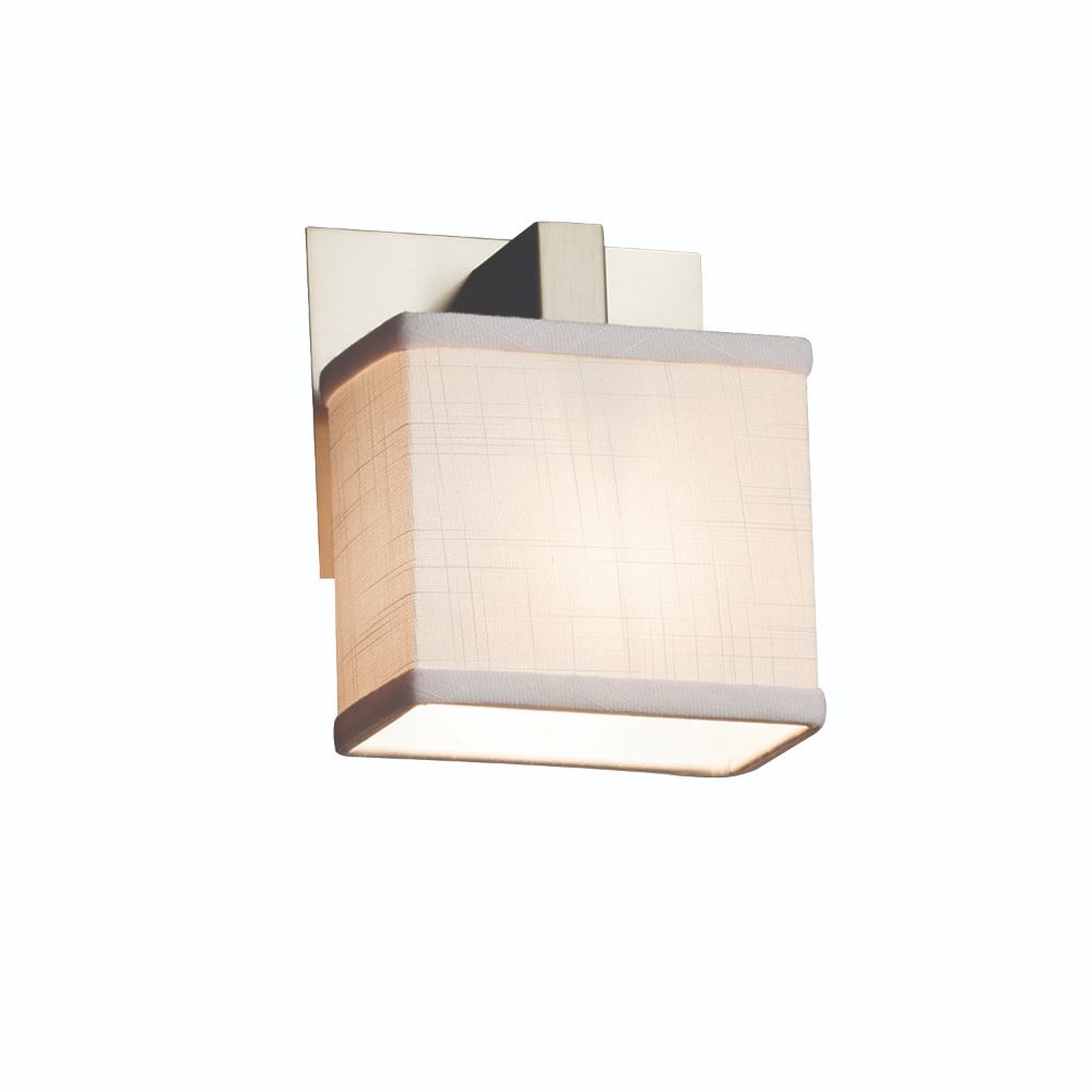 Justice Design Group FAB-8931-30-WHTE-ABRS Textile Modular 1 Light ADA Wall Sconce in Alabaster Rocks