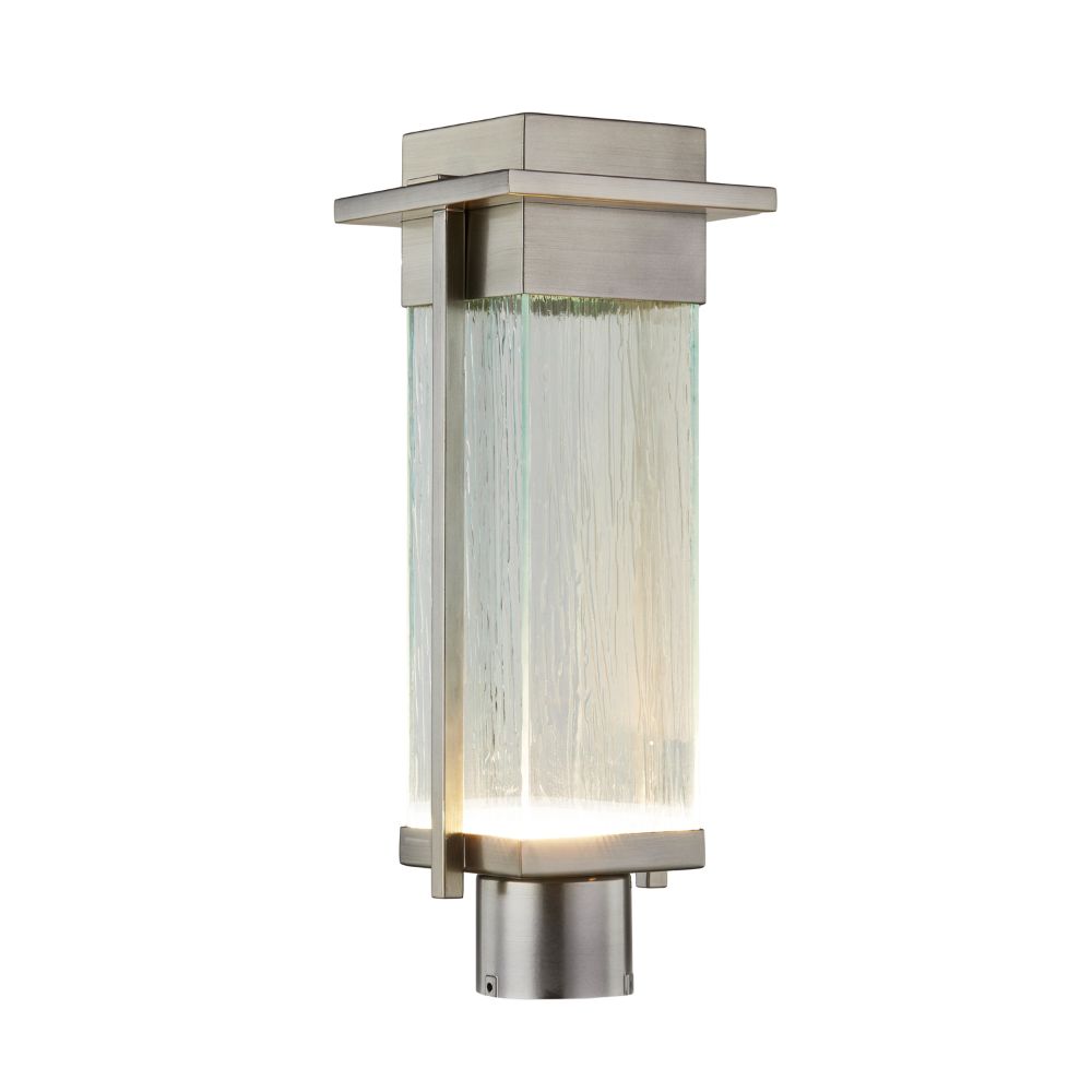 Justice Design Group FAL-7542W-NCKL LumenAria Pacific 7" Outdoor LED Post Light in Brushed Nickel