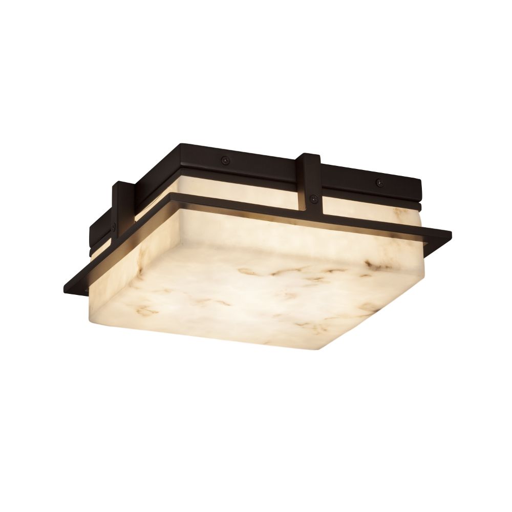Justice Design Group FAL-7560W-NCKL LumenAria Avalon 10" Small LED Outdoor / Indoor Flush Mount in Brushed Nickel