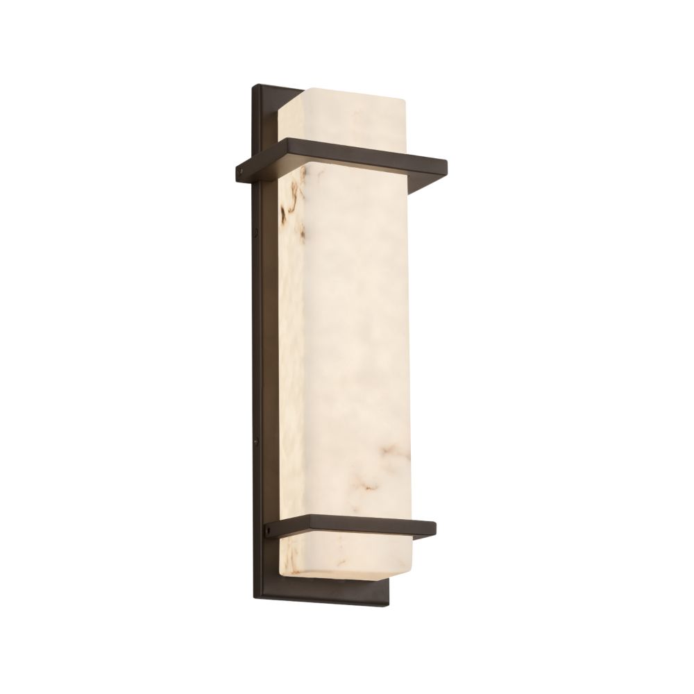 Justice Design Group FAL-7612W-MBLK LumenAria Monolith 14" ADA LED Outdoor / Indoor Wall Sconce in Matte Black