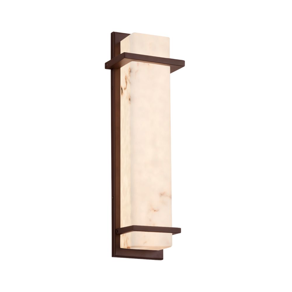 Justice Design Group FAL-7614W-NCKL LumenAria Monolith 20" ADA LED Outdoor / Indoor Wall Sconce in Brushed Nickel